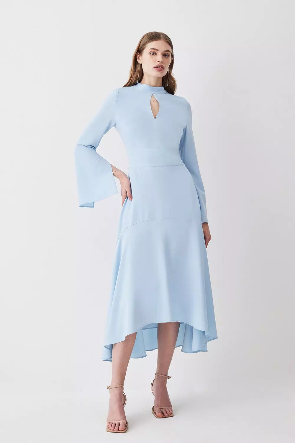 Long sleeve store pale blue dress